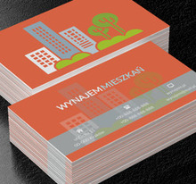 Kolorowe blokowisko, Nieruchomość, Wynajem mieszkań - Wizytówki Netprint