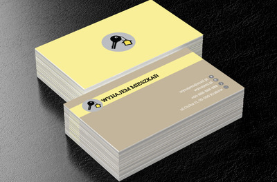 Klucz z domem, Nieruchomość, Wynajem mieszkań - Wizytówki Netprint