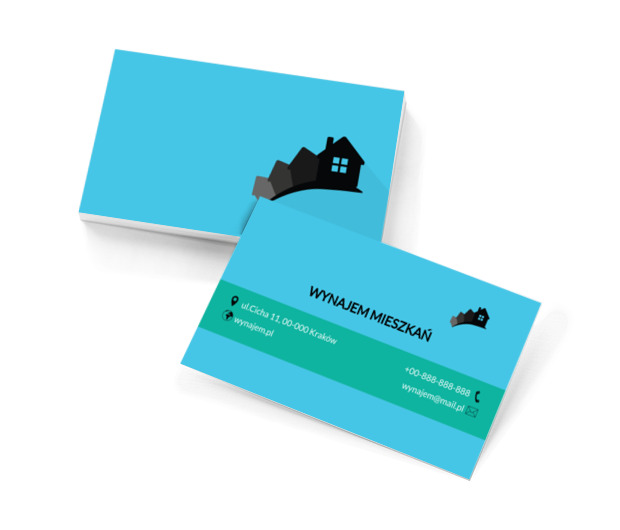 Dom na wzgórzu, Nieruchomość, Wynajem mieszkań - Wizytówki Netprint szablony online