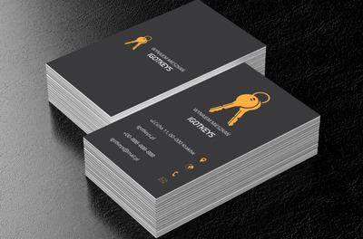 Dwa klucze, Nieruchomość, Wynajem mieszkań - Wizytówki Netprint