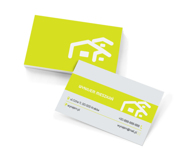 Białe domy szeregowe, Nieruchomość, Wynajem mieszkań - Wizytówki Netprint szablony online