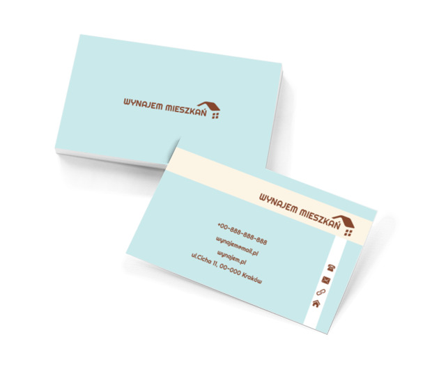 Czerwony dach, Nieruchomość, Wynajem mieszkań - Wizytówki Netprint szablony online