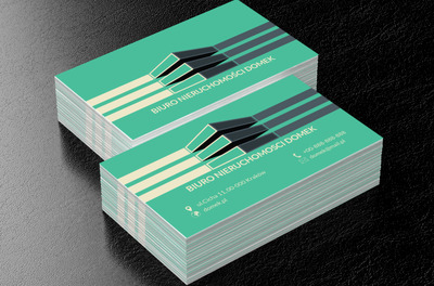 Futurystyczny budynek, Nieruchomość, Biuro nieruchomości - Wizytówki Netprint