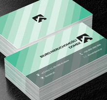 Dom w czarnym kwadracie, Nieruchomość, Biuro nieruchomości - Wizytówki Netprint