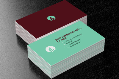 Zielone wieżowce, Nieruchomość, Biuro nieruchomości - Wizytówki Netprint