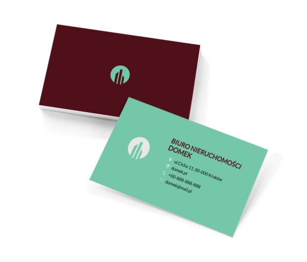 Zielone wieżowce, Nieruchomość, Biuro nieruchomości - Wizytówki Netprint szablony online