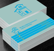 Dwupiętrowy dom, Nieruchomość, Biuro nieruchomości - Wizytówki Netprint