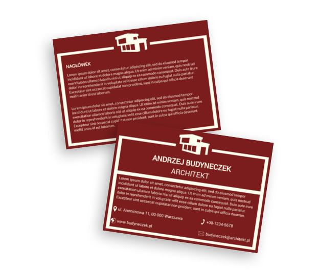 Elektryzujący kolor tła i jasna czcionka, Budownictwo, Architektura - Ulotki Netprint szablony online