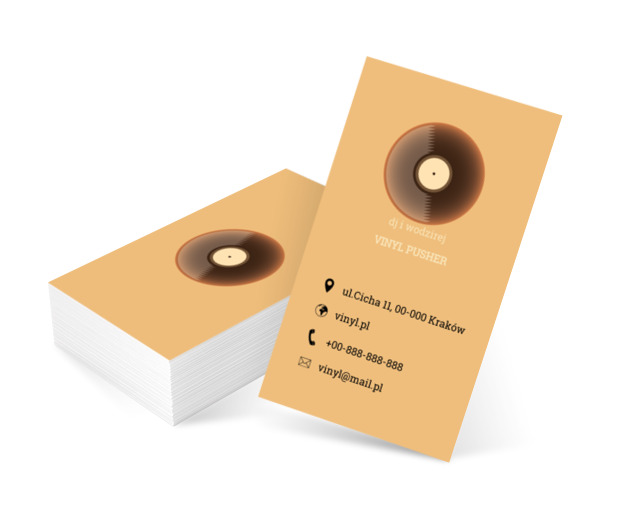 Cieniowany winyl, Rozrywka, DJ - Wizytówki Netprint szablony online