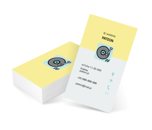 Adapter muzyczny, Rozrywka, DJ - Wizytówki Netprint szablony online