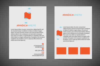 Pomarańczowy układ przestrzeni, Budownictwo, Aranżacja wnętrz - Ulotki Netprint