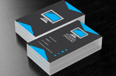 Kolorowy telewizor, Sprzedaż, RTV i AGD - Wizytówki Netprint