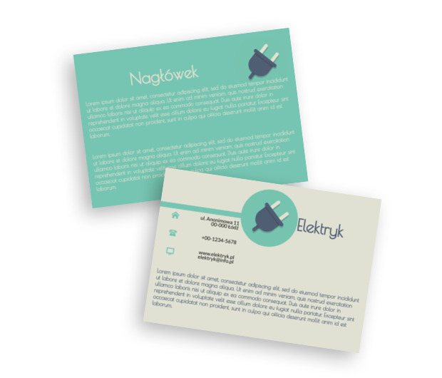 Nawiąż kontakt z dobrym elektrykiem, Budownictwo, Elektryk - Ulotki Netprint szablony online