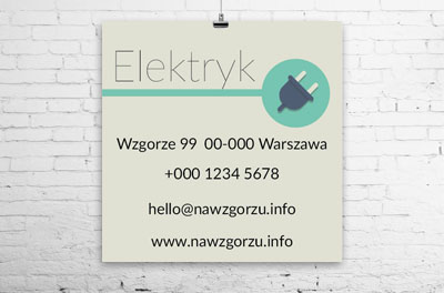 Energia wyczerpującej informacji, Budownictwo, Elektryk - Plakaty Wielkoformatowe Netprint