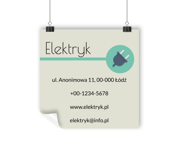 Energia wyczerpującej informacji, Budownictwo, Elektryk - Plakaty Wielkoformatowe Netprint szablony online