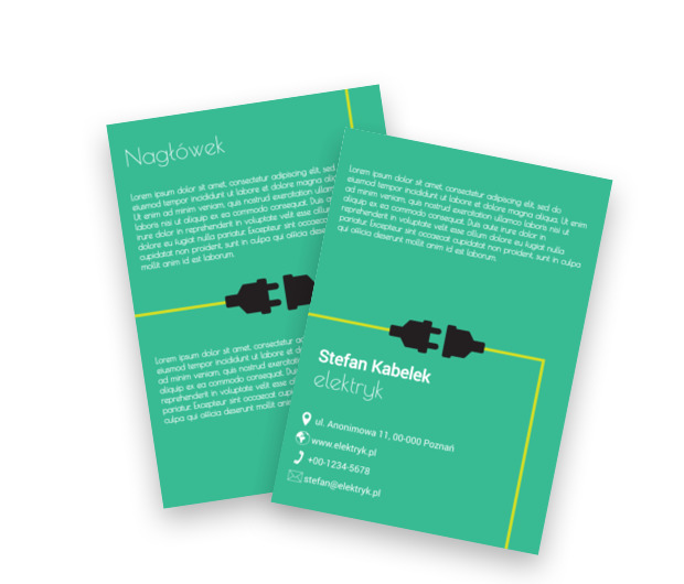 Żółta instalacja, dobra promocja, Budownictwo, Elektryk - Ulotki Netprint szablony online