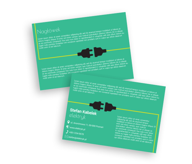 Sukces dzięki nietypowej grafice, Budownictwo, Elektryk - Ulotki Netprint szablony online