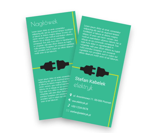 Równowaga i zgodność elementów, Budownictwo, Elektryk - Ulotki Netprint szablony online