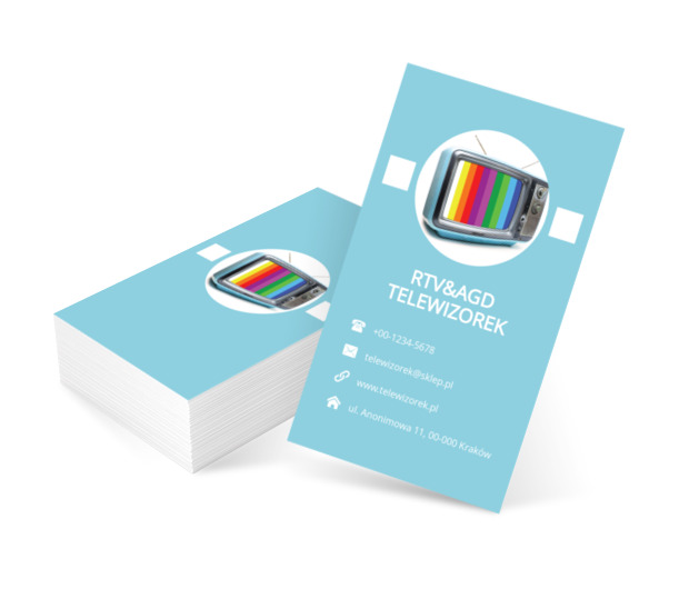 Telewizor z kineskopem , Sprzedaż, RTV i AGD - Wizytówki Netprint szablony online