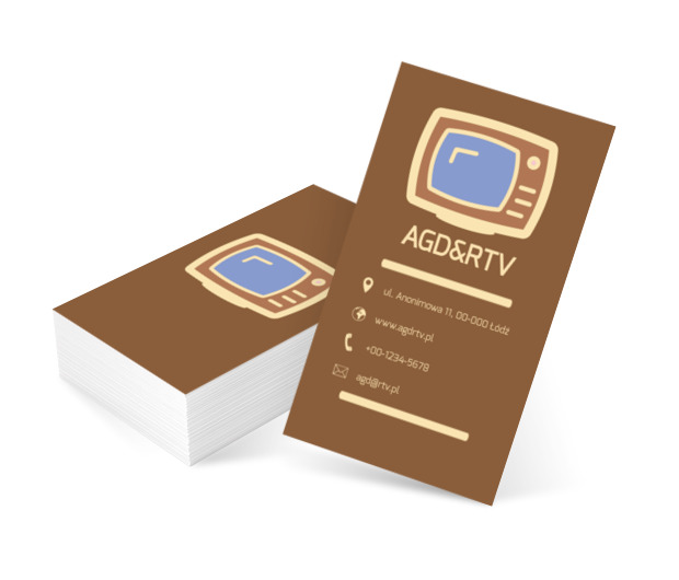 Telewizor kineskopowy, Sprzedaż, RTV i AGD - Wizytówki Netprint szablony online