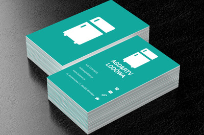 Lodówka na zielonym tle , Sprzedaż, RTV i AGD - Wizytówki Netprint