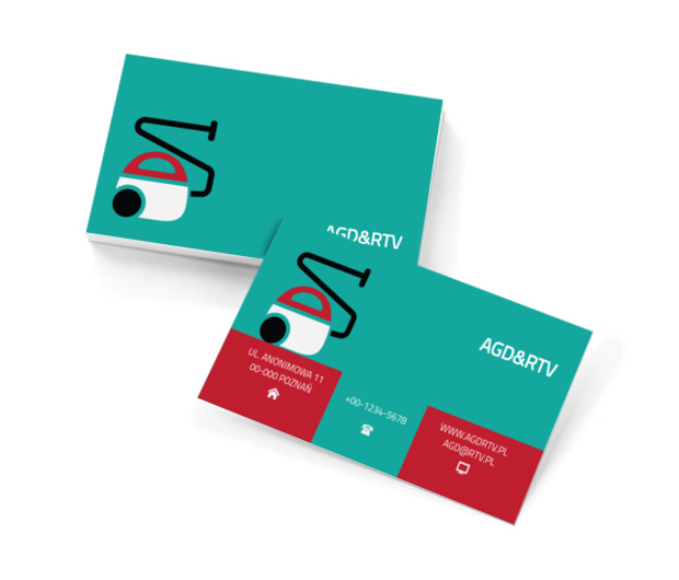 Kolorowy odkurzacz, Sprzedaż, RTV i AGD - Wizytówki Netprint szablony online