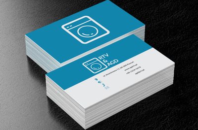 Biała pralka, Sprzedaż, RTV i AGD - Wizytówki Netprint