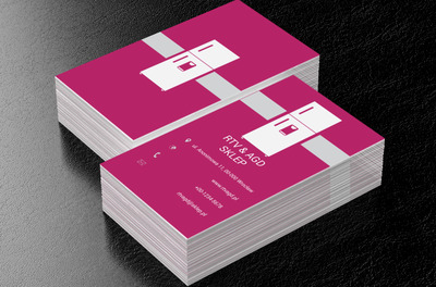 Lodówka na różowym tle, Sprzedaż, RTV i AGD - Wizytówki Netprint