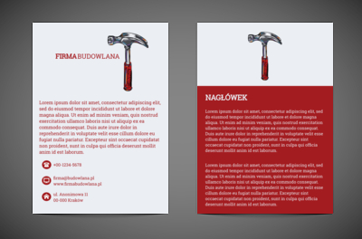 W dozie wypracowanego szaleństwa, Budownictwo, Firma budowlana - Ulotki Netprint