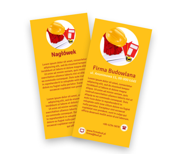 W szponach innego, lepszego jutra, Budownictwo, Firma budowlana - Ulotki Netprint szablony online