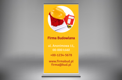 Kolor na pierwszym planie!, Budownictwo, Firma budowlana - Roll-up Netprint