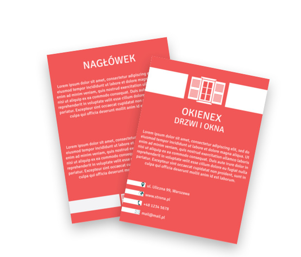 Mieszając potrzeby i pragnienia, Budownictwo, Okna Drzwi - Ulotki Netprint szablony online