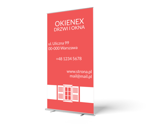 Siła koloru, Budownictwo, Okna i Drzwi - Roll-up Netprint szablony online