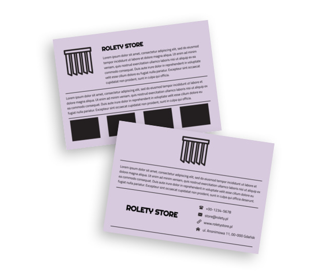 Produkt z monochromatyczną duszą, Budownictwo, Rolety - Ulotki Netprint szablony online