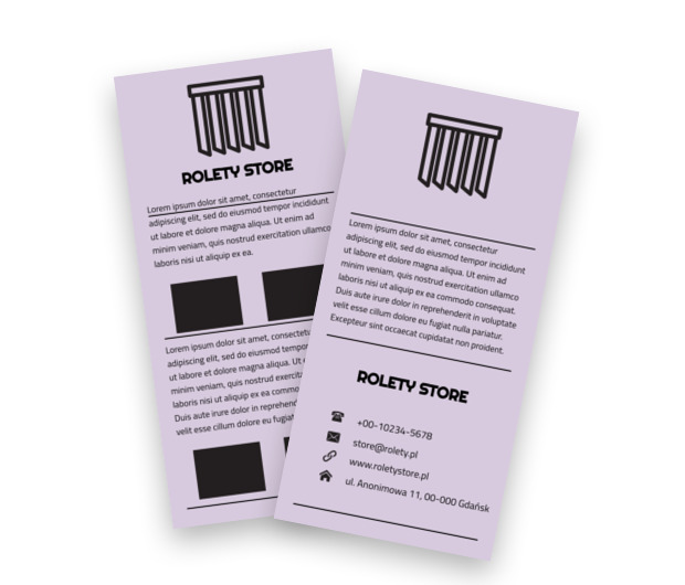 Sensownie pod sensem istnienia, Budownictwo, Rolety - Ulotki Netprint szablony online