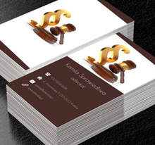 Młotek sędziowski i paragraf, Prawo, Adwokat - Wizytówki Netprint