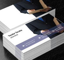 Adwokat z aktami, Prawo, Adwokat - Wizytówki Netprint