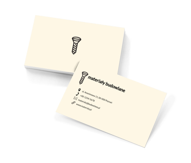 Kontur śruby, Sprzedaż, Materiały budowlane - Wizytówki Netprint szablony online