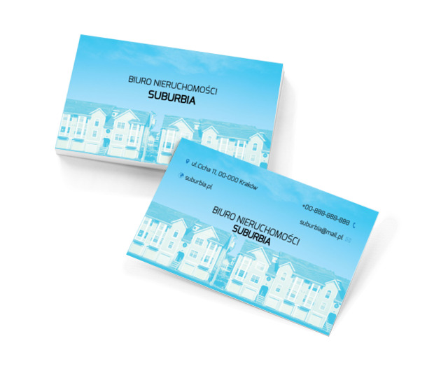 Osiedle domków, Nieruchomość, Biuro nieruchomości - Wizytówki Netprint szablony online