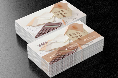 Dom i kalkulator, Nieruchomość, Biuro nieruchomości - Wizytówki Netprint