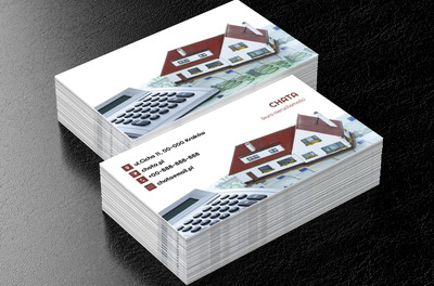 Makieta domu, Nieruchomość, Biuro nieruchomości - Wizytówki Netprint