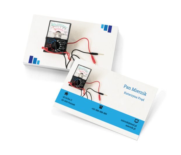Profesjonalny multimetr, Budownictwo, Elektryk - Wizytówki Netprint szablony online