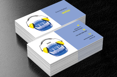 Niebieski kask, Budownictwo, Firma budowlana - Wizytówki Netprint