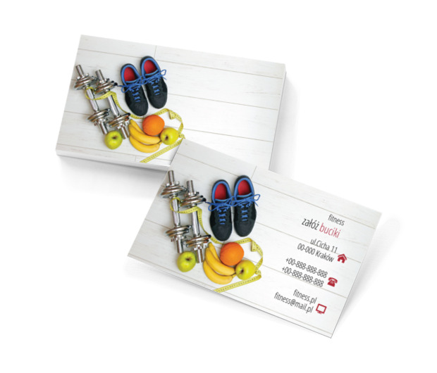 Buty i ciężarki, Zdrowie i uroda, Fitness - Wizytówki Netprint szablony online