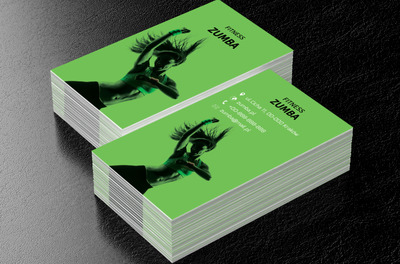Tańcząca kobieta, Zdrowie i uroda, Fitness - Wizytówki Netprint