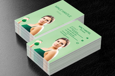 Wysportowana kobieta, Zdrowie i uroda, Fitness - Wizytówki Netprint