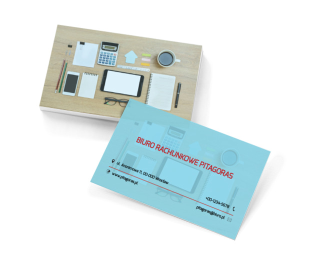 Atrybuty księgowego, Finanse i ubezpieczenia, Biuro rachunkowe - Wizytówki Netprint szablony online