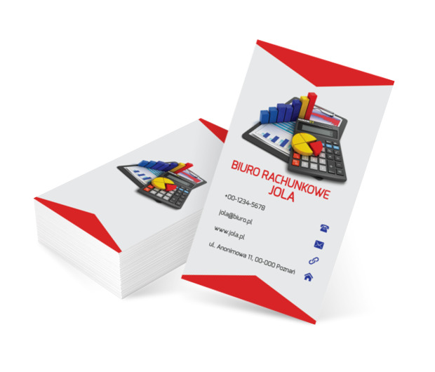 Kolorowe wykresy, Finanse i ubezpieczenia, Biuro rachunkowe - Wizytówki Netprint szablony online