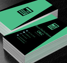 Zielono czarny kalkulator, Finanse i ubezpieczenia, Biuro rachunkowe - Wizytówki Netprint