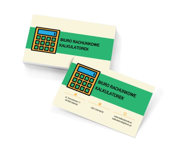 Kolorowy kalkulator, Finanse i ubezpieczenia, Biuro rachunkowe - Wizytówki Netprint szablony online